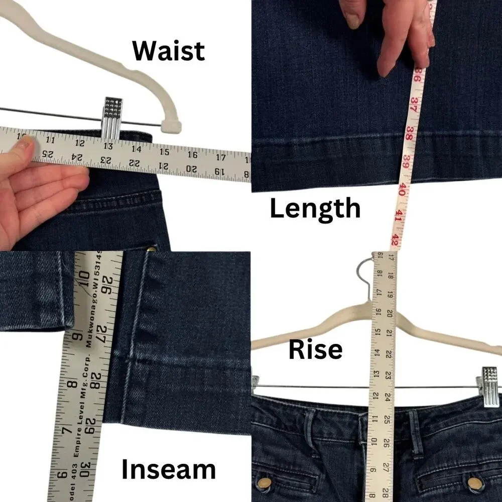 Pilcro and the Letterpress Anthropologie Dark‎ Wash Denim Stretch Flare Jeans 30